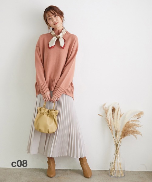 アシンメトリープリーツスカート