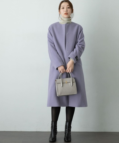 Fabricaノーカラーコート