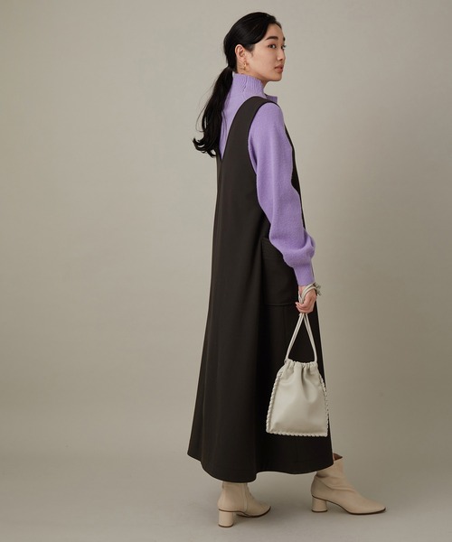 【WEB限定】バックピーチジャンパードレス