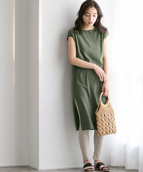 綿混フレンチロングニット