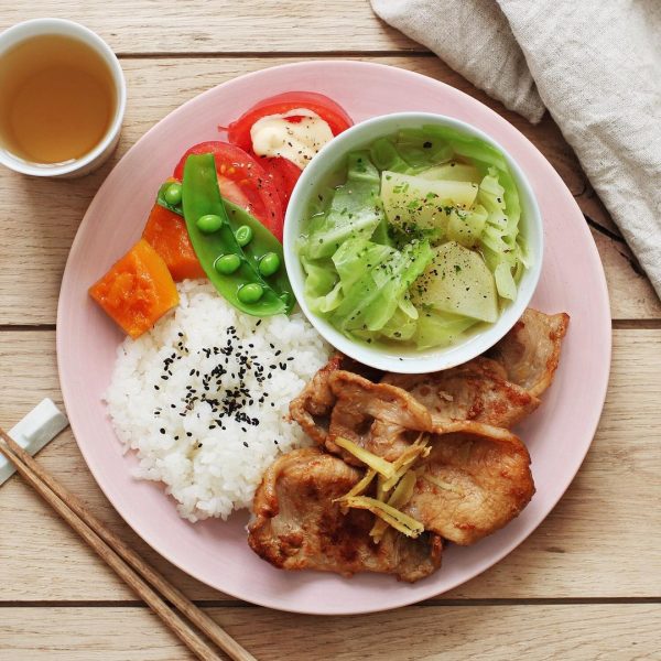 おしゃれな生姜焼きプレート