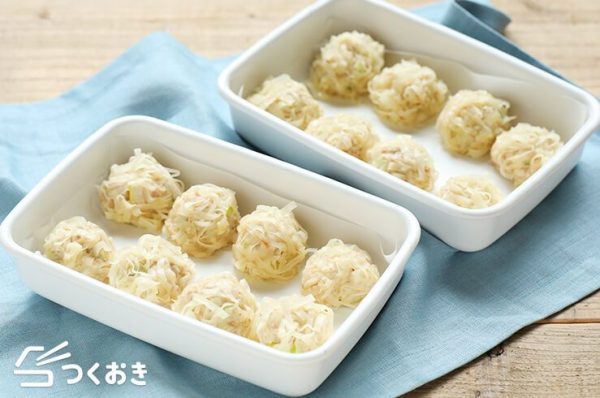 簡単ヘルシー！電子レンジで豆腐シュウマイ