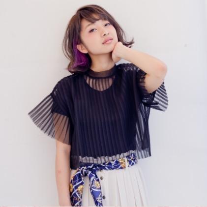 グレーアッシュと合う明るめ紫のインナーカラー