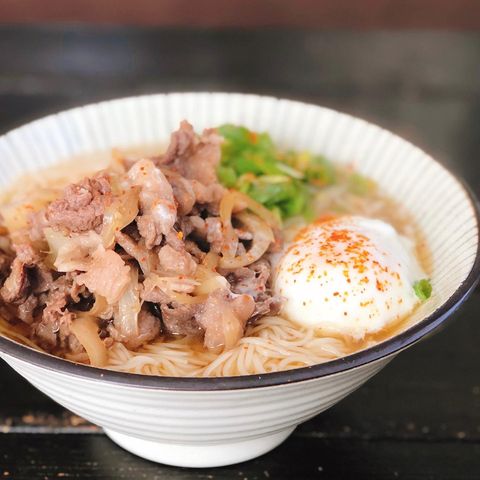 人気のレシピ！牛肉温玉にゅうめん