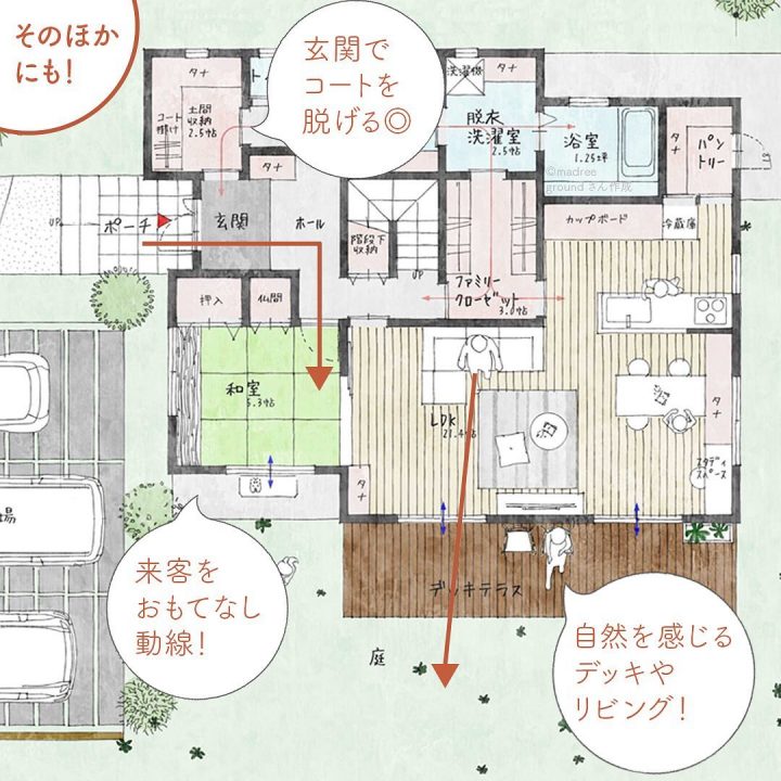 まずお風呂でサッパリ！玄関〜お風呂動線のある家。4