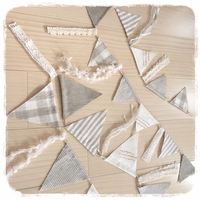 生地使った簡単ハンドメイドガーランド