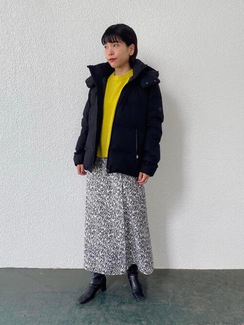 きれいめダウン×Aラインスカート