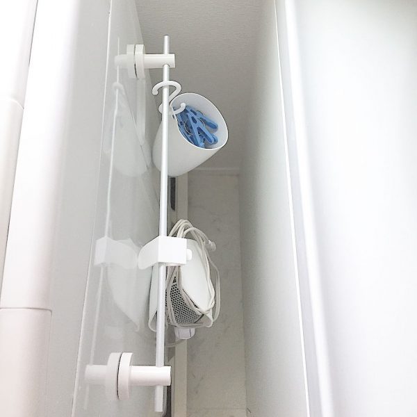 洗濯機にマグネットで貼って作った便利収納