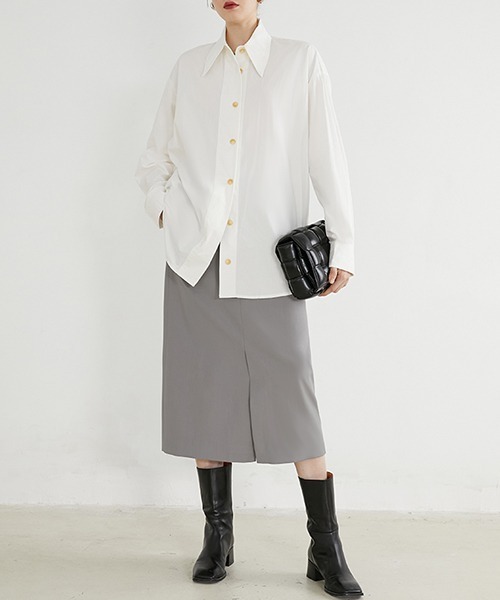 Fano Studios】【2021SS 先行予約】Big silhouette cotton shirt FD20S050