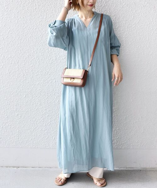 【WEB限定】タック刺繍カフタンワンピース◆