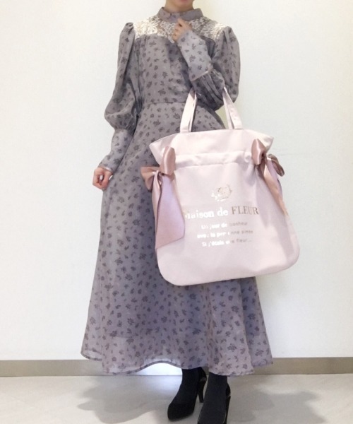 [Maison de FLEUR] ダブルリボントートバッグ