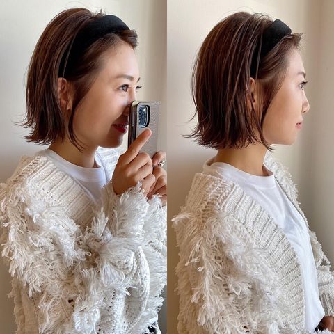 カチューシャが女性らしい簡単ヘアアレンジ