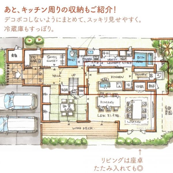 ご両親がよく遊びに来る！スムーズにおもてなしする間取り。3