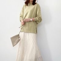 【GUetc.】で買えるグリーン系アイテム。爽やかな春の差し色コーデ
