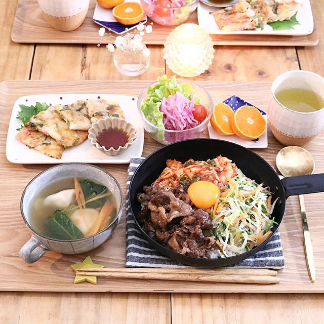 ニラと桜えびのじゃがいもチヂミ