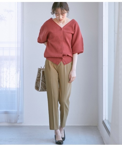 ハイウエストピンタックパンツ