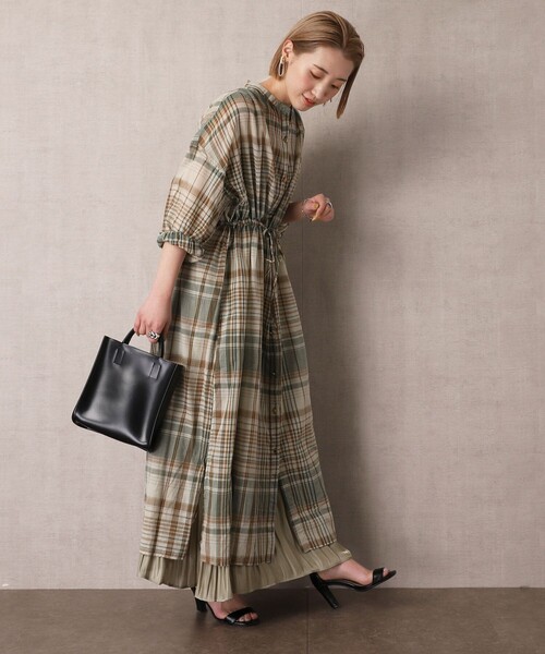 WEB限定】2WAYボイルチェックシアーシャツワンピース