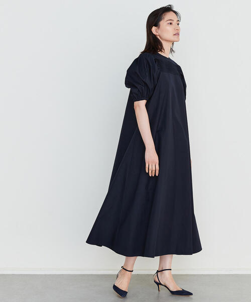 【WEB先行予約】コットンドッピオタイプライター パフスリーブワンピース