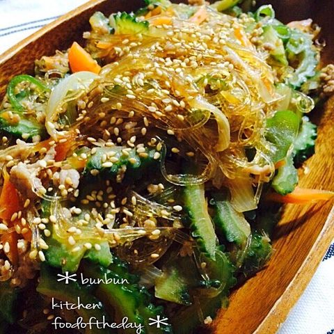 簡単で人気レシピ!ゴーヤチャプチェ