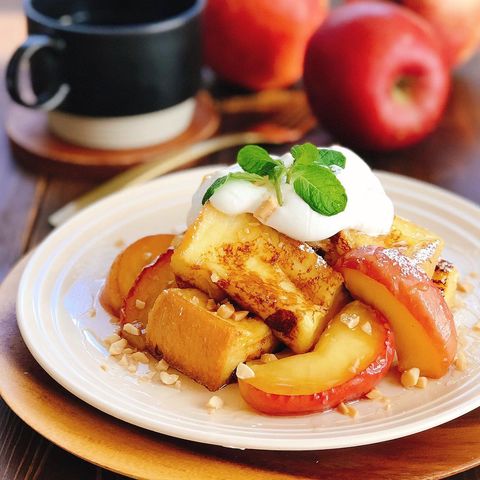 人気料理!焼きりんごフレンチトーストレシピ