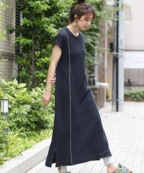 ワッフル Tシャツワンピース