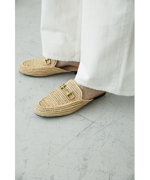 STRAW SLIP ON ローファー