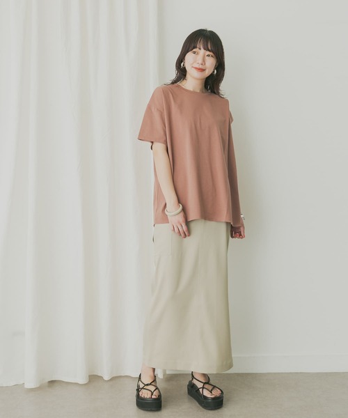 【WEB限定】KBF+ アシメスリーブオーバーTシャツ