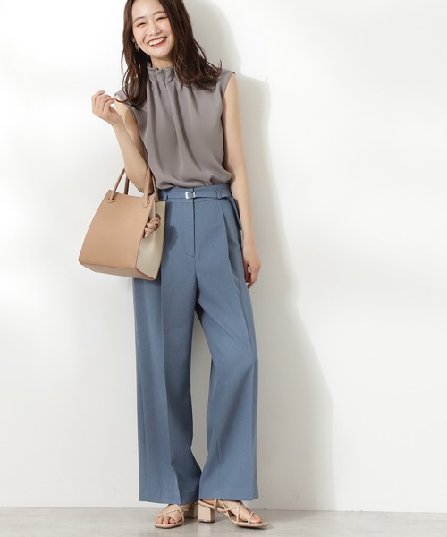【S Size Line】◆ウォッシャブルベルト付ストレートパンツ