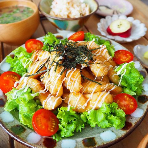 わかめご飯に！簡単鶏むね肉の照り焼きチキン