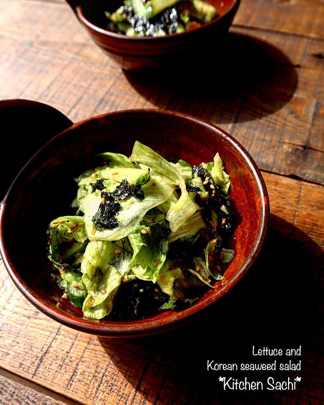 簡単すぎる!レタスと韓国海苔のサラダレシピ