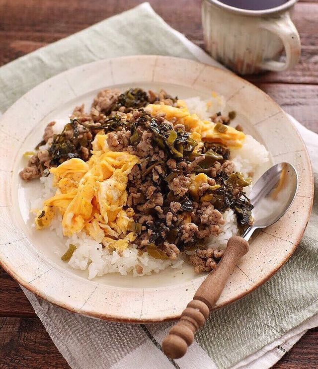 ご飯がすすむおかず!高菜そぼろ