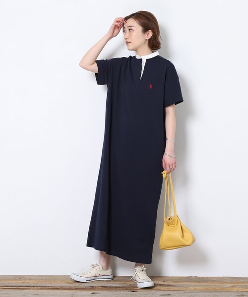 【WEB限定】U.S. POLO ASSN./ユーエスポロアッスン 別注ラガーシャツワンピース