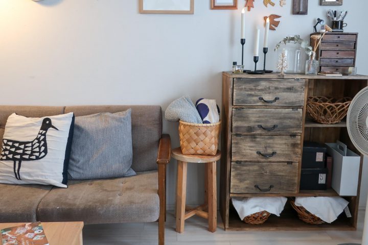 手作り感のあるシェルフ