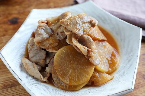 簡単料理!薄切り大根の豚しょうが焼き