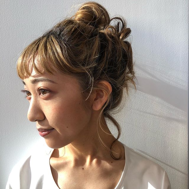 まとめ髪の時の前髪に迷ったら おしゃれさんがやっている大人可愛いアレンジ集 Folk