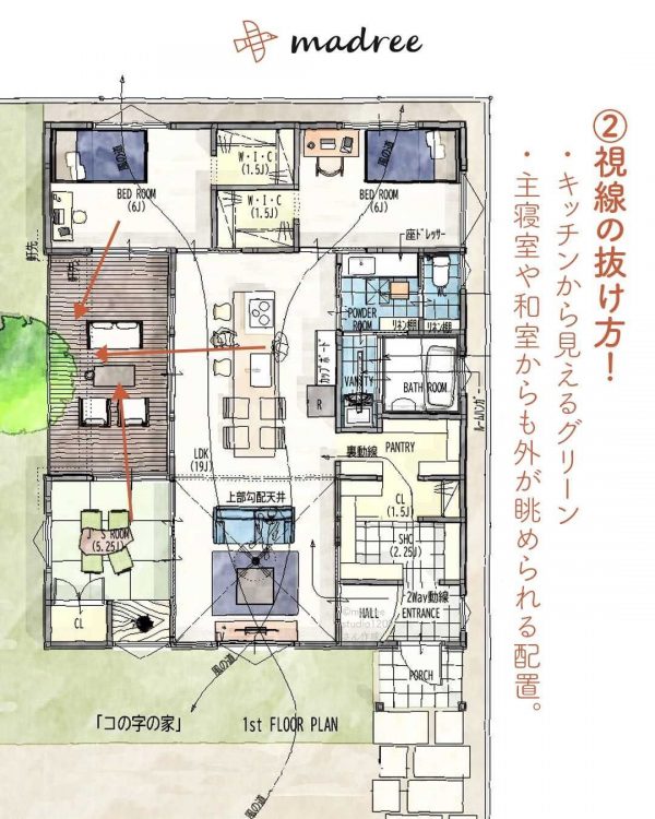 こんなところが心地よい！2人暮らしの平屋間取り。3