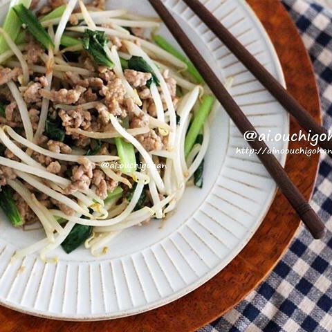 の肉味噌炒め