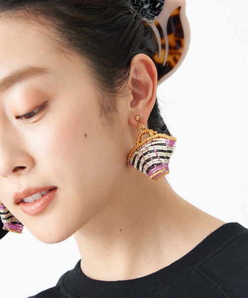 アクセサリーが主役♡バスケット型イヤリング