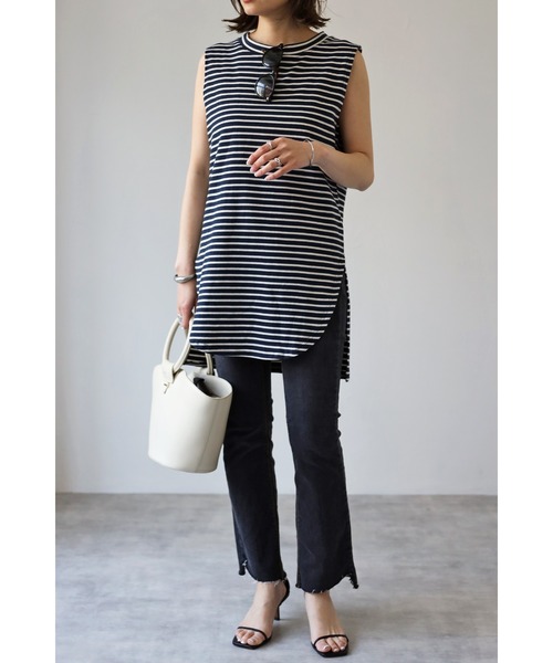 【2021 S/S 新作】コットンサイドスリットタンクトップ