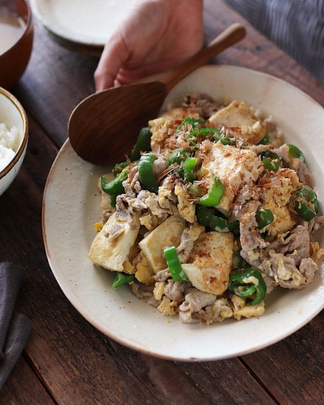 簡単!木綿豆腐のピーマンチャンプルーレシピ