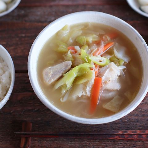 鶏肉のおかず味噌汁