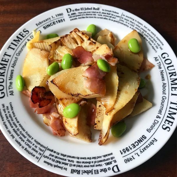 人気！枝豆とたけのこのだし醤油バター炒めレシピ