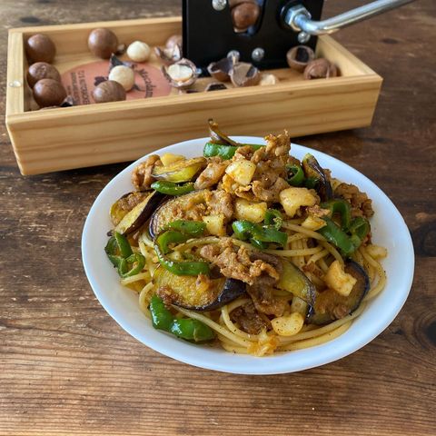 子供におすすめ和風カレースパゲッティ