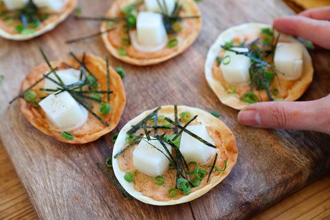 餃子の皮で簡単明太もちピザ