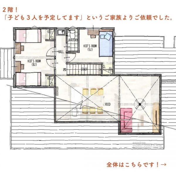 寝る前にお風呂に入れる！水回りと主寝室がつながる間取り。4