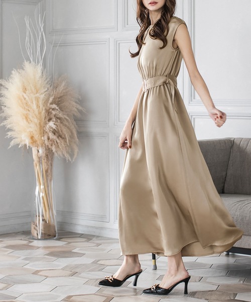 JULIA BOUTIQUE マットサテンワンピース