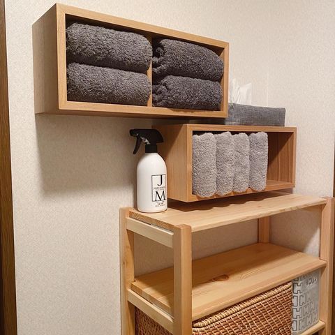 使い勝手が抜群、無印良品の壁に付けられる家具 箱2