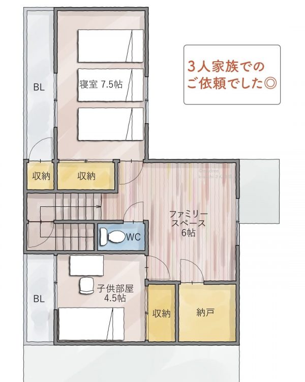 荷物の受け取りもラク！宅配ボックスのある間取り。5