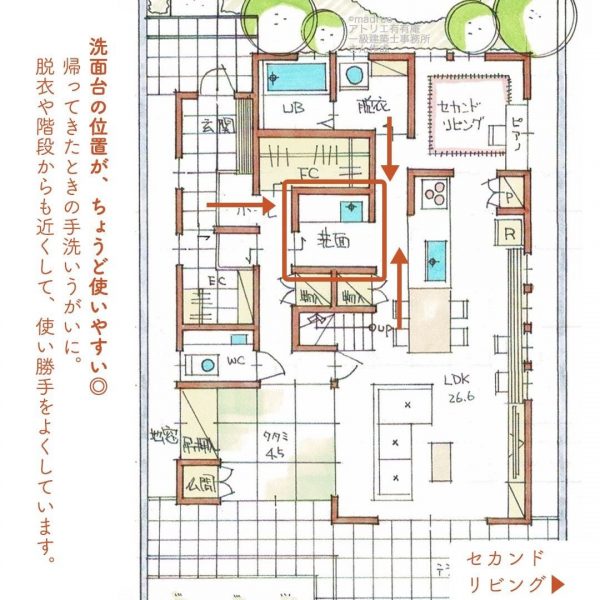 来客をウラ側でご案内！玄関からのおもてなし動線◎3