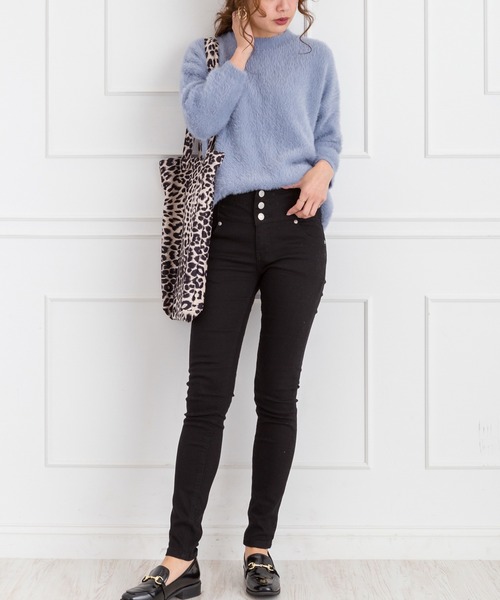 ストレッチハイウェストデニムSKINNY
